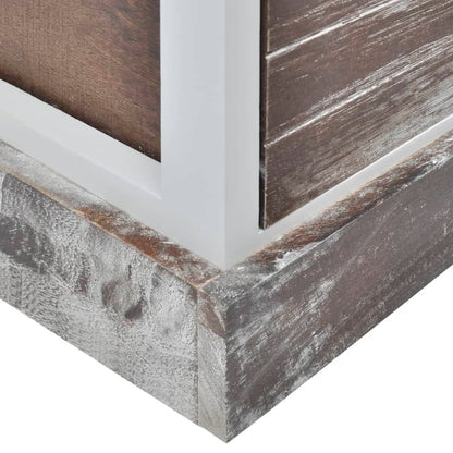 Nachttische 2 Stk. Braun und Weiß