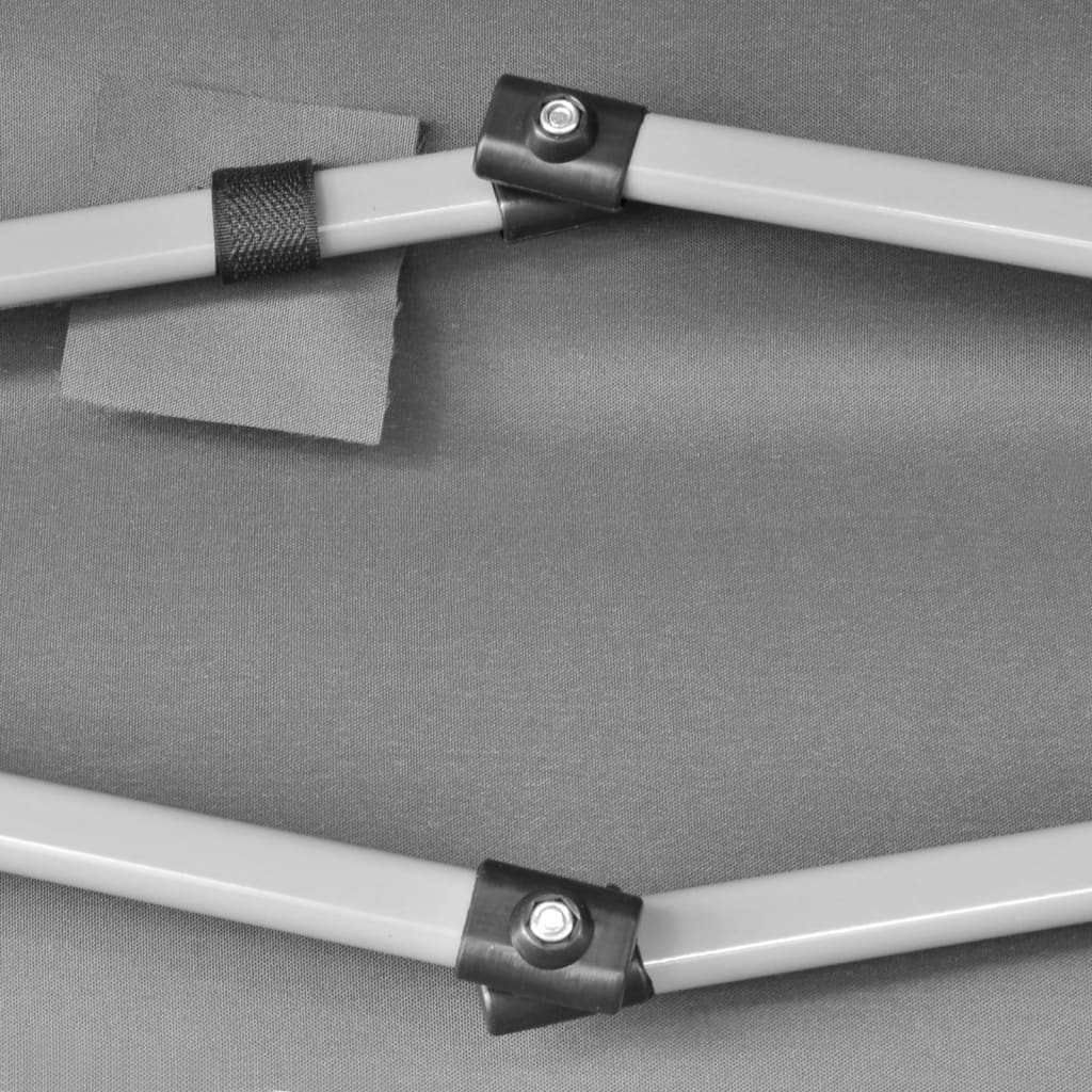 Pop-Up-Partyzelt Hexagonal Faltbar Grau 3,6x3,1 m