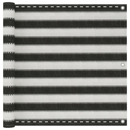 Balkonsichtschutz HDPE 90x600 cm anthrazit und weiß