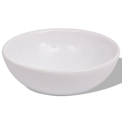 4-tlg. Badmöbel-Set mit Waschbecken und Wasserhahn Beige