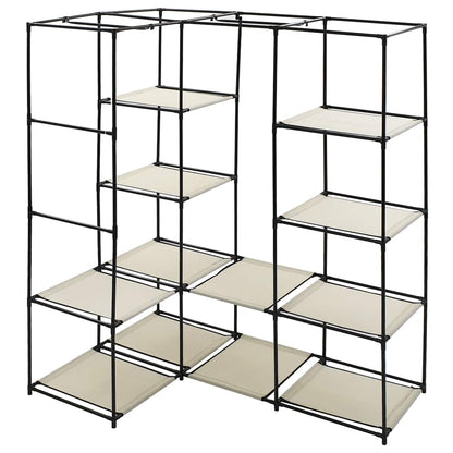 Eckkleiderschrank Creme 130 x 87 x 169 cm