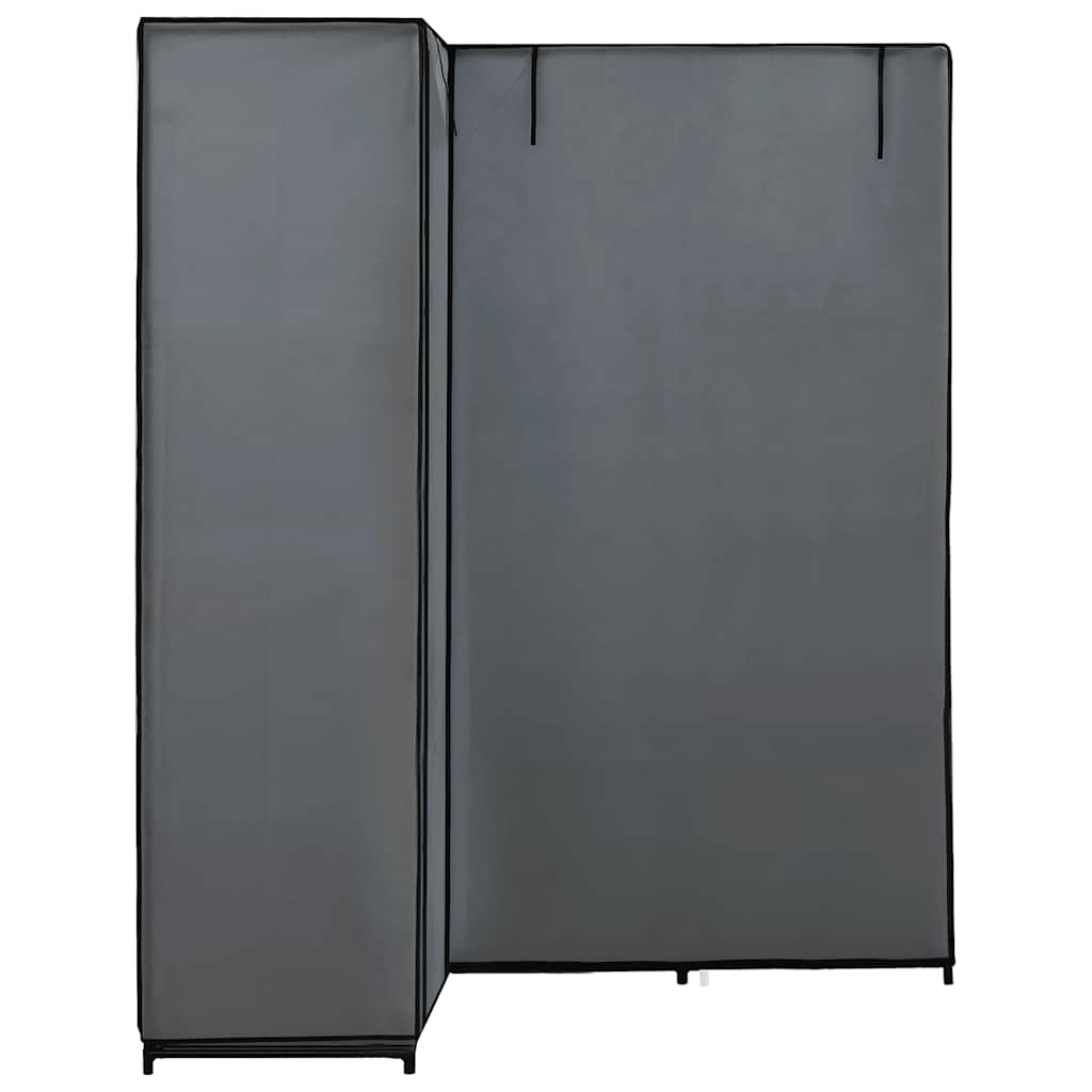 Eckkleiderschrank Grau 130 x 87 x 169 cm