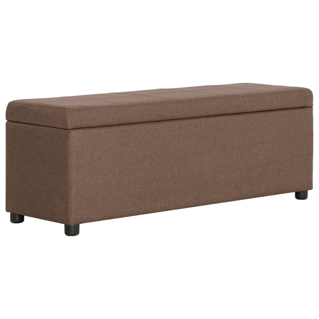 Bank mit Staufach 116 cm Braun Polyester