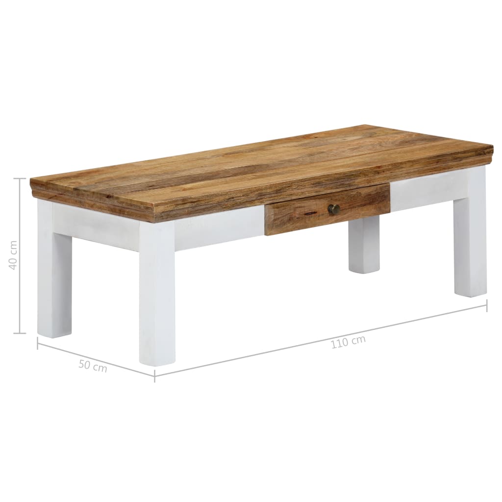 Couchtisch 110x50x40 cm Massivholz Mango