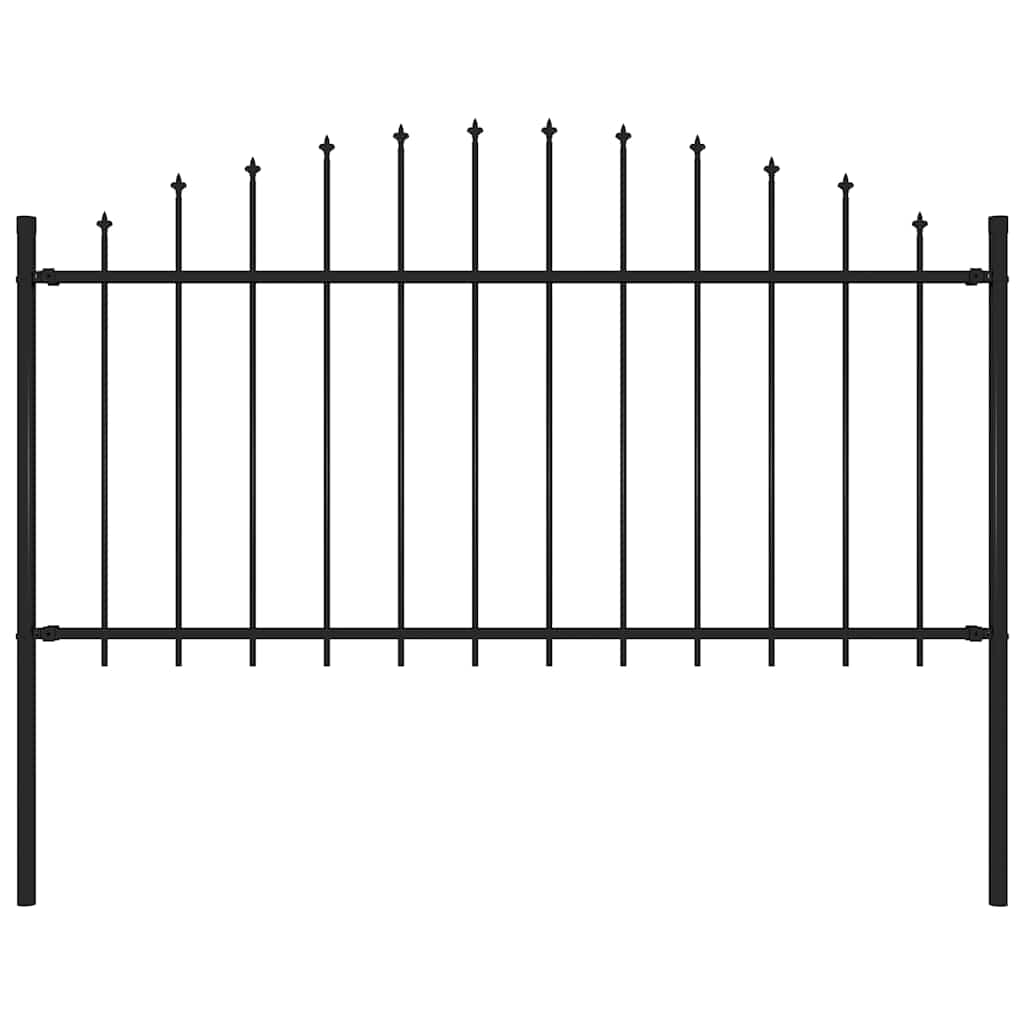 Gartenzaun Woerden mit Speerspitze Stahl 170 x 150 cm Schwarz