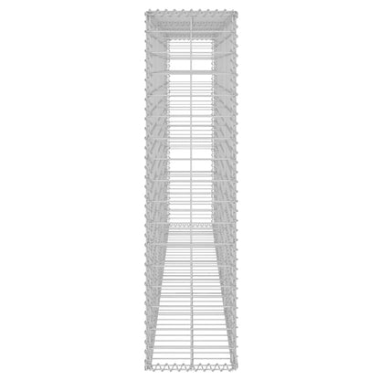 Gabionenwand mit Abdeckung Verzinkter Stahl 200×20×85 cm