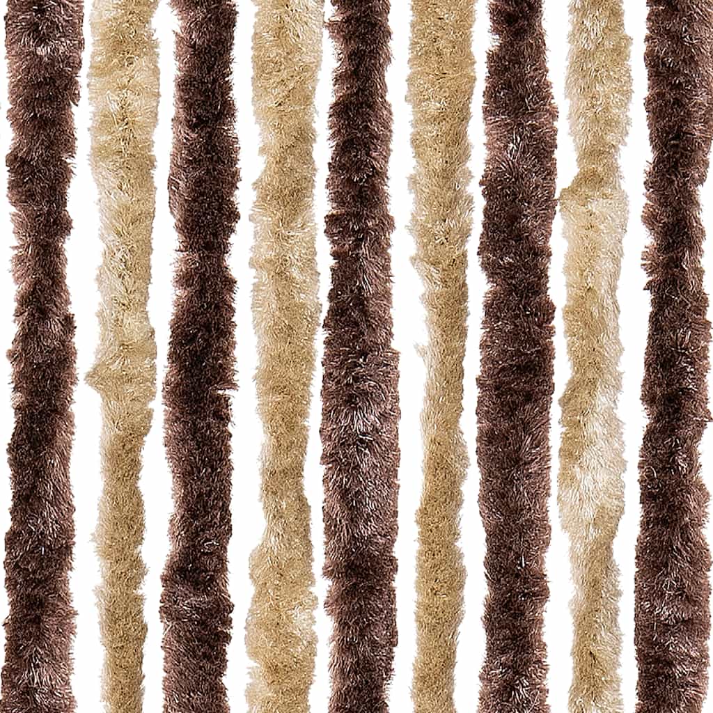 Insektenschutz-Vorhang Beige und Hellbraun 56x185 cm Chenille