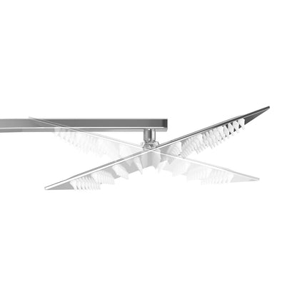 Doppelkopf-Duschset mit Thermostat Edelstahl