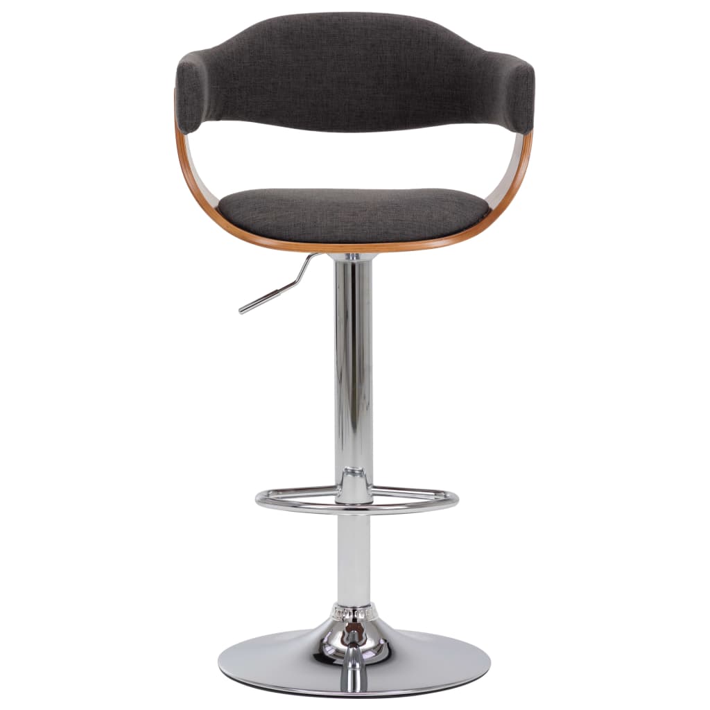 Barhocker 2 Stk. Grau Bugholz und Stoff