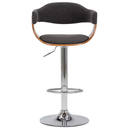 Barhocker 2 Stk. Grau Bugholz und Stoff