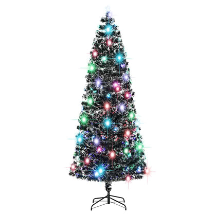 Vorbeleuchteter Weihnachtsbaum mit Ständer und LED 240 cm Glasfaser