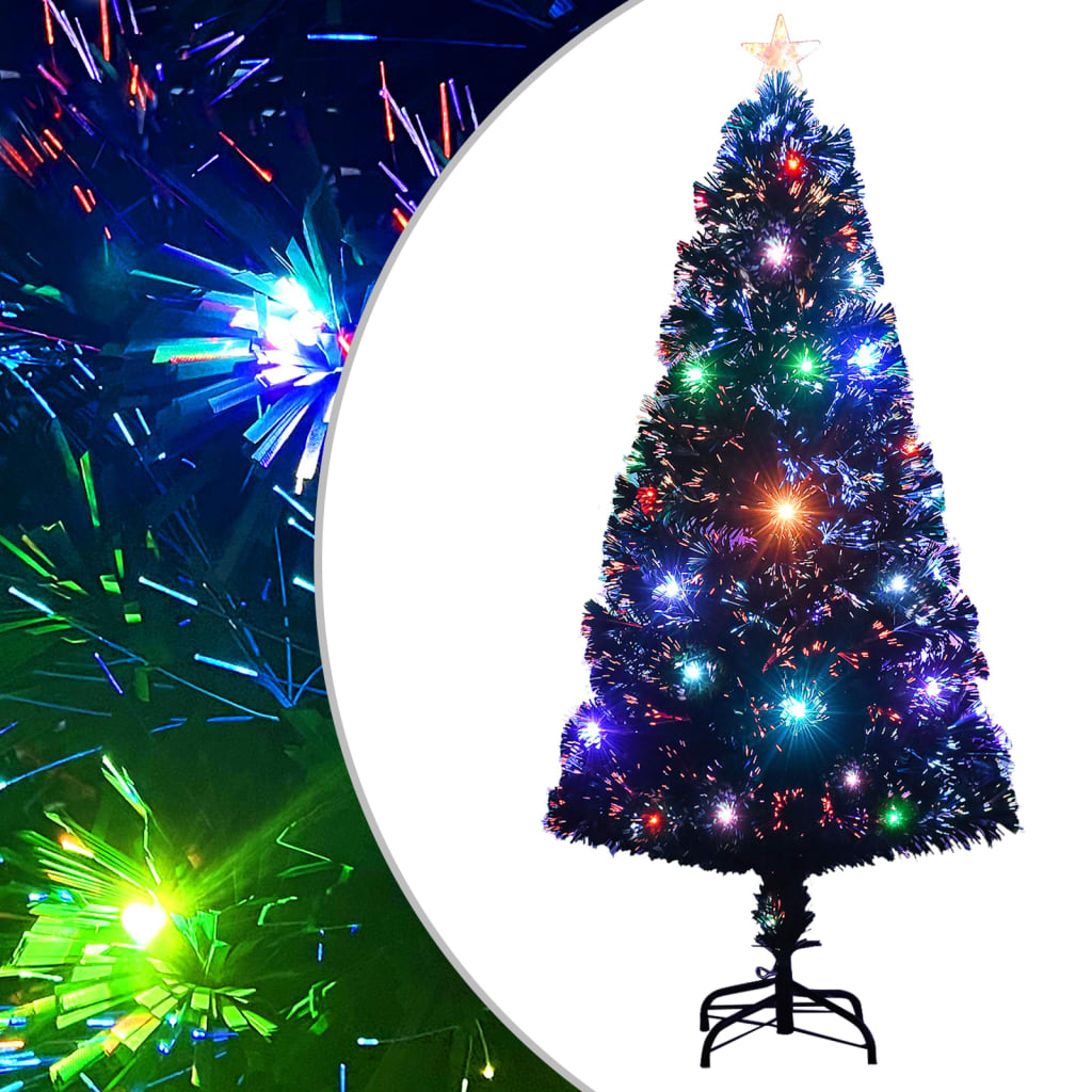 Vorbeleuchteter Weihnachtsbaum mit Ständer und LED 120 cm Glasfaser
