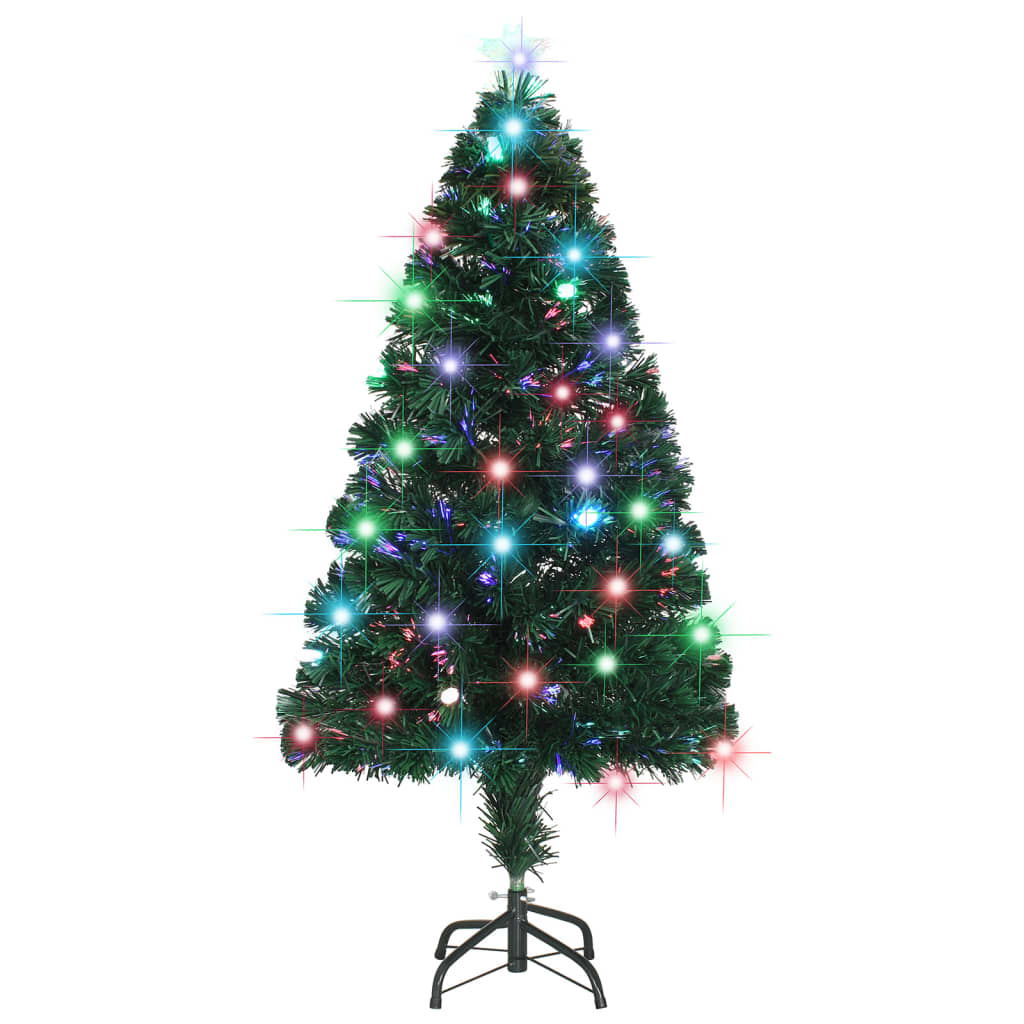 Vorbeleuchteter Weihnachtsbaum mit Ständer und LED 120 cm Glasfaser