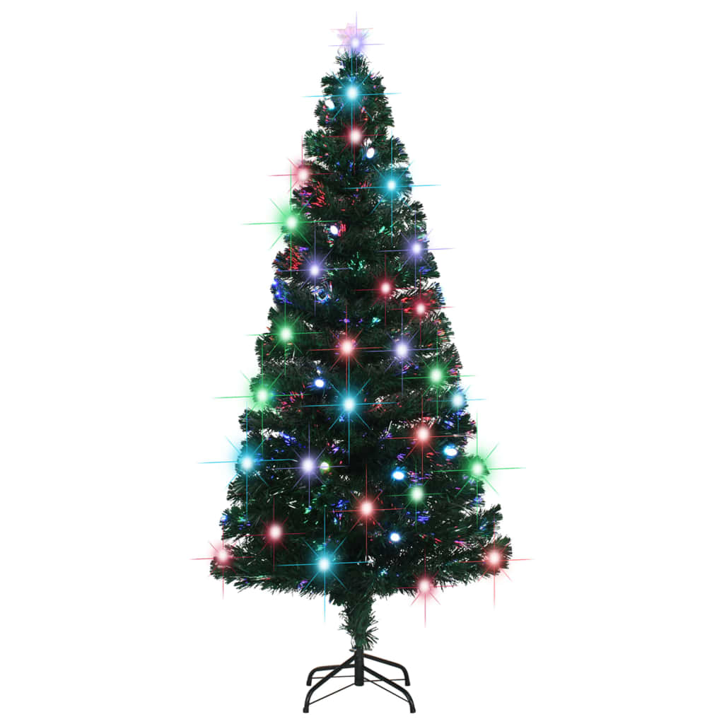 Vorbeleuchteter Weihnachtsbaum mit Ständer und LED 180 cm Glasfaser