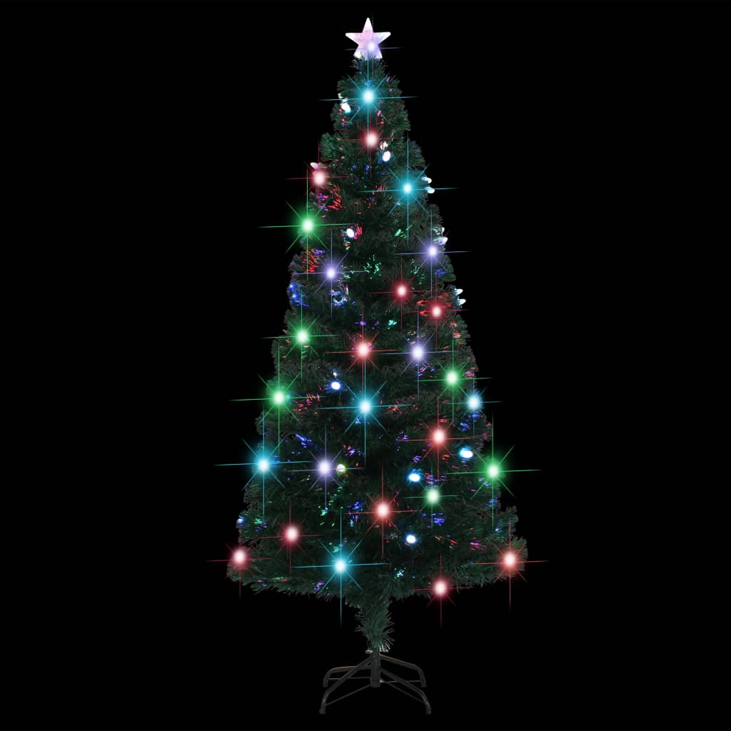 Vorbeleuchteter Weihnachtsbaum mit Ständer und LED 180 cm Glasfaser
