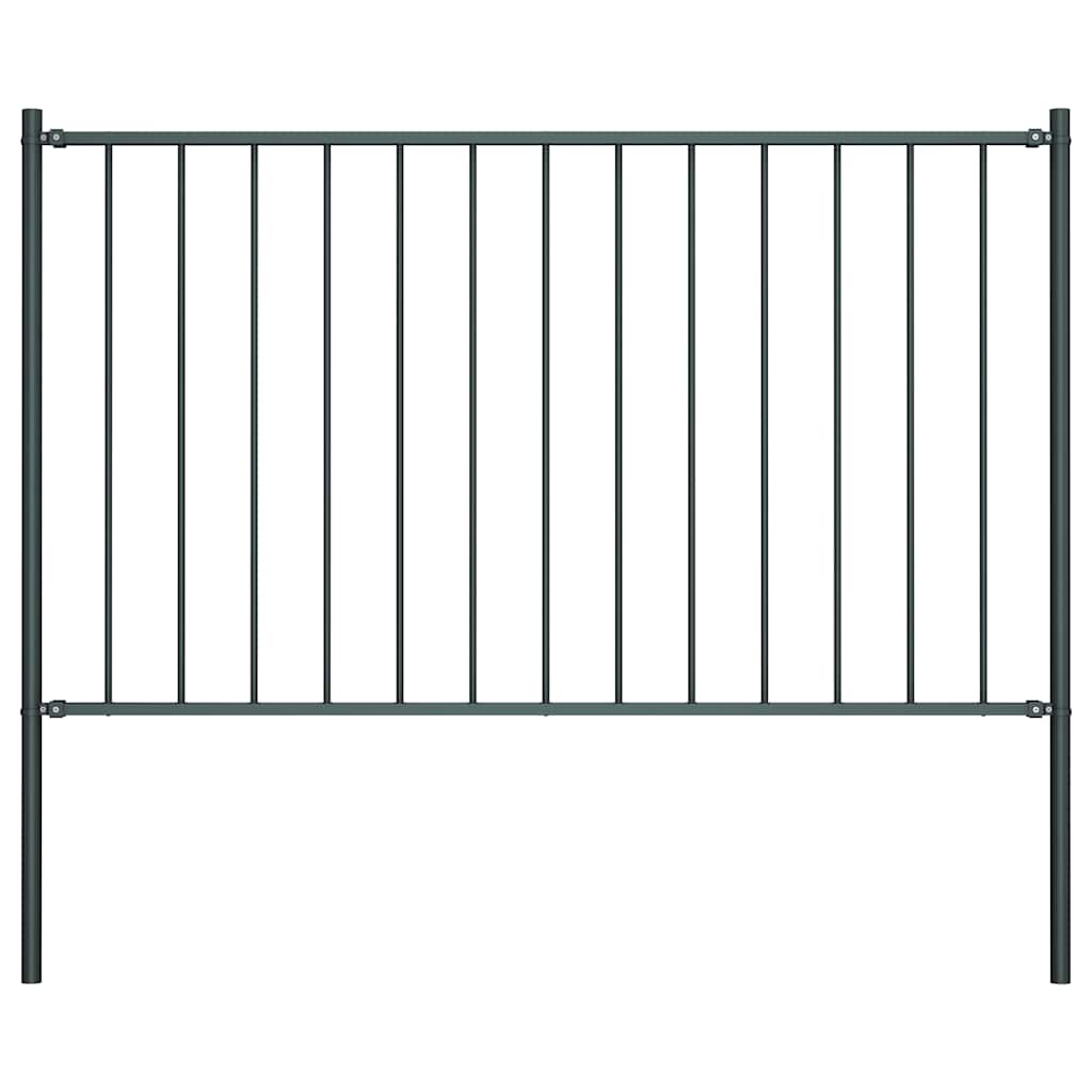 Zaunelement Woerden mit Pfosten Stahl 1,7 x 0,75 m Anthrazit