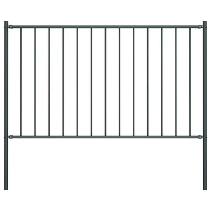 Zaunelement Woerden mit Pfosten Stahl 1,7 x 0,75 m Anthrazit