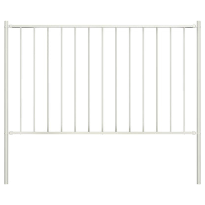 Zaunelement Woerden mit Pfosten Stahl 1,7 x 0,75 m Weiß