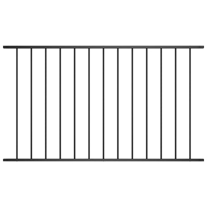 Zaunelement Woerden Pulverbeschichteter Stahl 1,7 x 1,17 m Schwarz