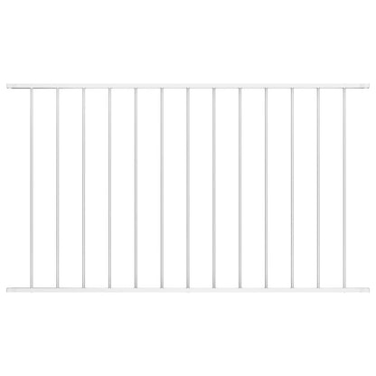 Zaunelement Woerden Pulverbeschichteter Stahl 1,7 x 1,17 m Weiß