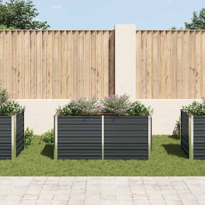 Hochbeet Anthrazit 160 x 80 x 77 cm Verzinkter Stahl