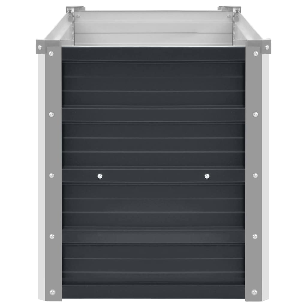 Garten-Hochbeet Anthrazit 100 x 40 x 45 cm Verzinkter Stahl