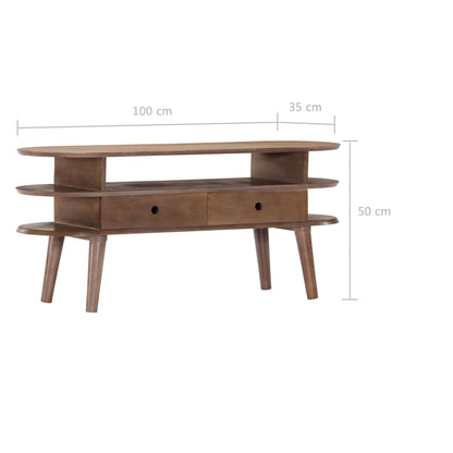 TV-Schrank 110×35×50 cm Massivholz Akazie