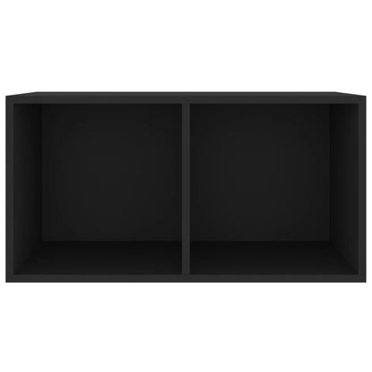 Schallplatten-Aufbewahrungsbox Schwarz 71x34x36cm Holzwerkstoff