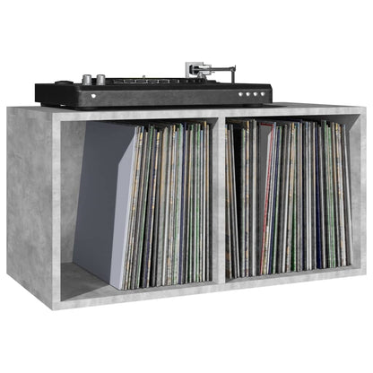 Schallplatten-Aufbewahrungsbox Betongrau 71x34x36 cm