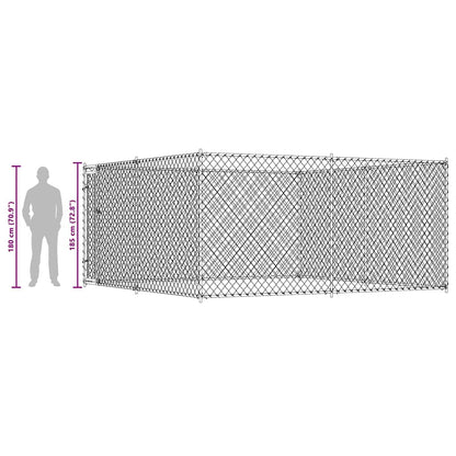 Outdoor-Hundezwinger 383x383x185 cm