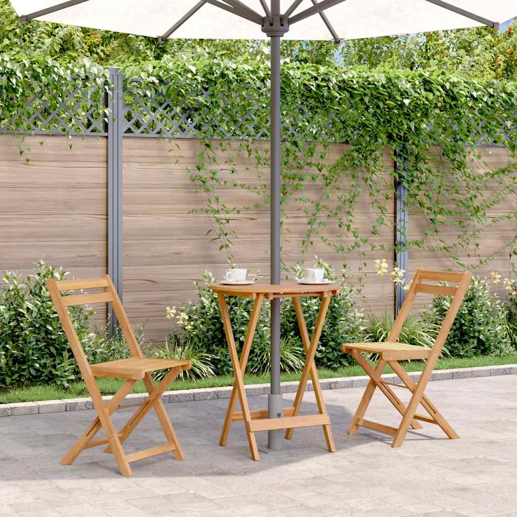 Gartentisch Klappbar 60x75 cm Massivholz Akazie