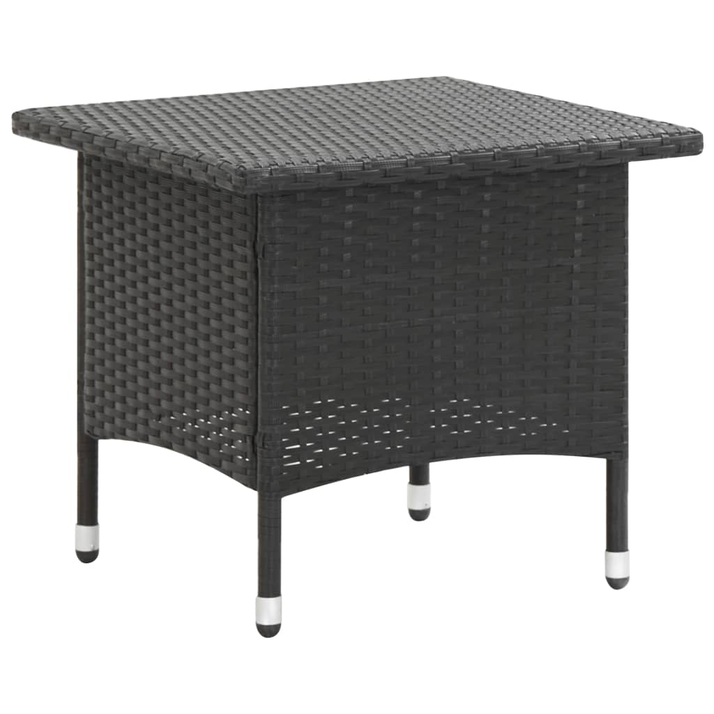 Beistelltisch Schwarz 50x50x47 cm Poly Rattan