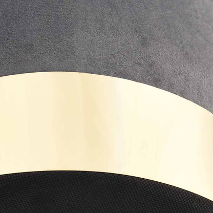 Hocker Dunkelgrau und Golden Samt 28 x 36 cm