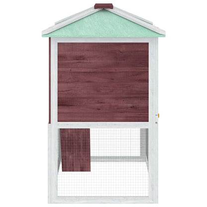 Kleintier-/Kaninchenstall 2 Etagen Braun Holz