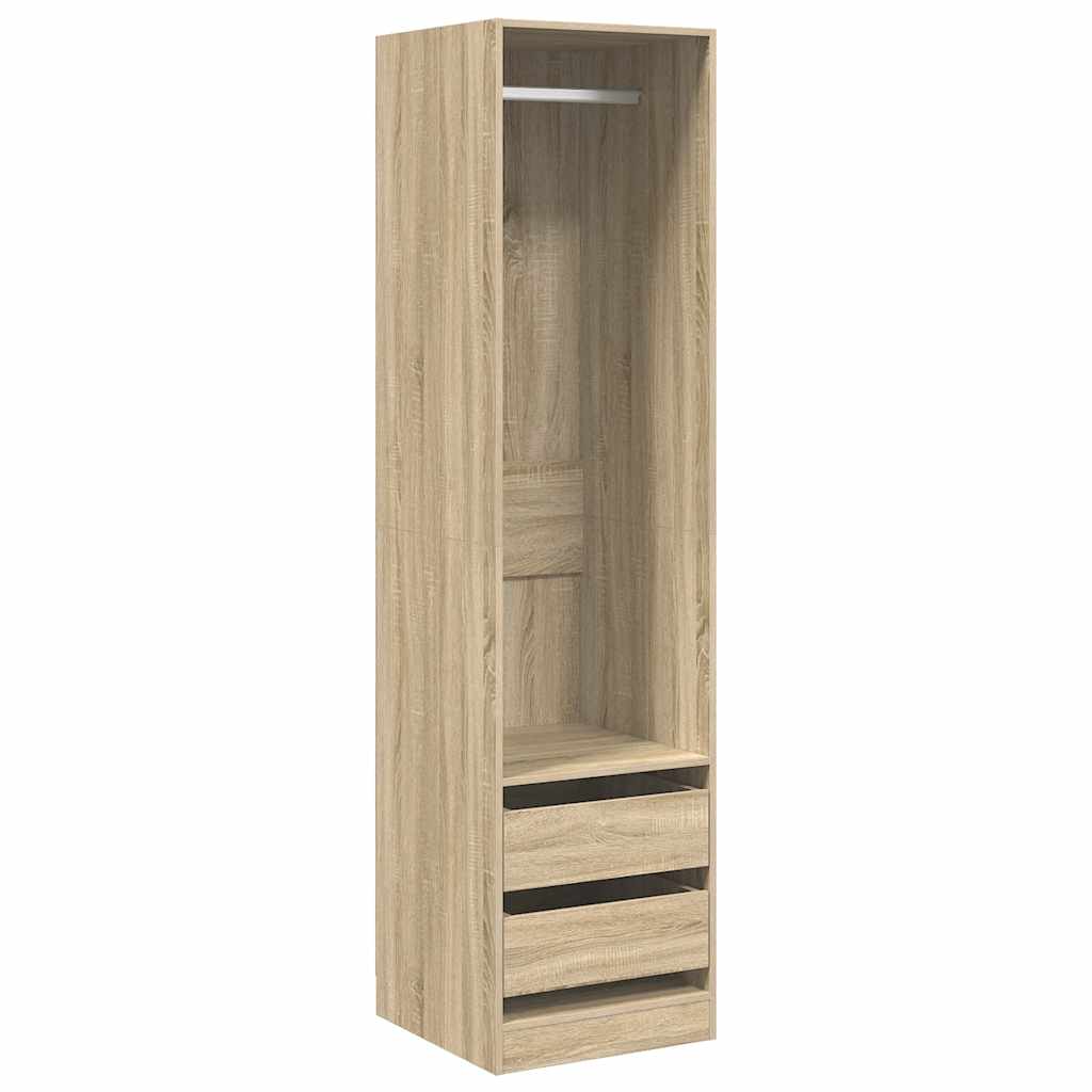 Kleiderschrank mit Schubladen Sonoma-Eiche 50x50x200 cm