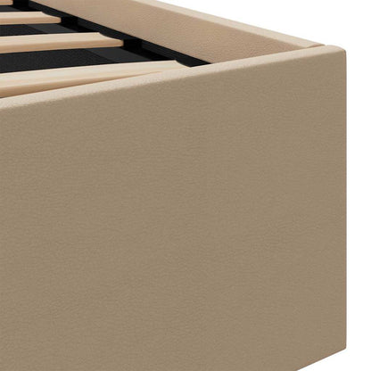 Stauraumbett mit LED Cappuccino-Braun Kunstleder 160×200cm