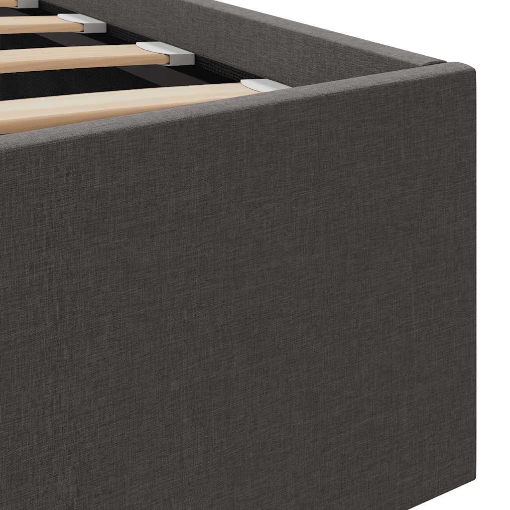 Stauraumbett Hydraulisch Dunkelgrau Stoff 120×200 cm