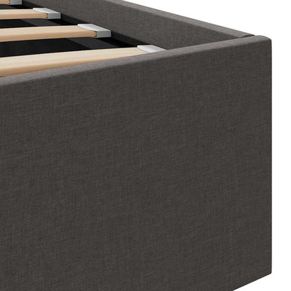 Stauraumbett Hydraulisch Dunkelgrau Stoff 140×200 cm