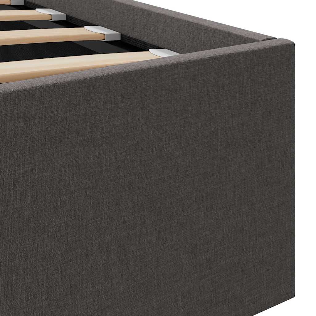 Stauraumbett Hydraulisch Dunkelgrau Stoff 180×200 cm