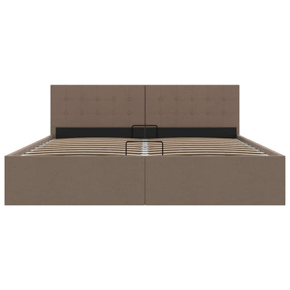 Stauraumbett Hydraulisch Taupe Stoff 160×200 cm