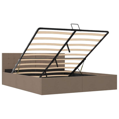 Stauraumbett Hydraulisch Taupe Stoff 160×200 cm