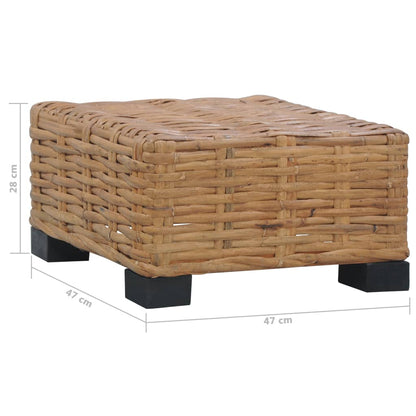 Couchtisch 47x47x28 cm Rattan Natur