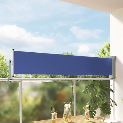 Ausziehbare Seitenmarkise 60×300 cm Blau