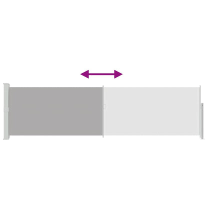 Ausziehbare Seitenmarkise 140×500 cm Grau