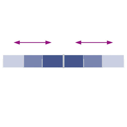 Ausziehbare Seitenmarkise Blau 120 x 1000 cm