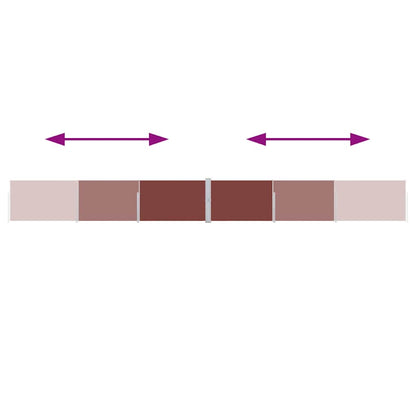 Ausziehbare Seitenmarkise Braun 140 x 1000 cm