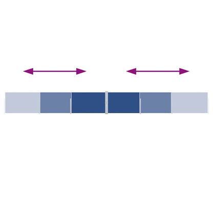 Ausziehbare Seitenmarkise Blau 140 x 1000 cm