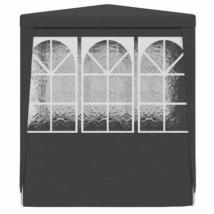 Profi-Partyzelt mit Seitenwänden 2×2m Anthrazit 90 g/m²