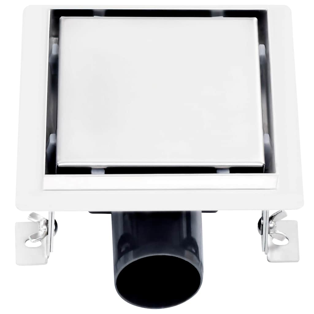 Duschablauf 2-in-1 Flacher und Flieseneinsatz-Deckel 15x15 cm