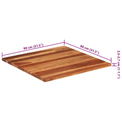 Tischplatte Massivholz Palisander 25-27 mm 80×80 cm